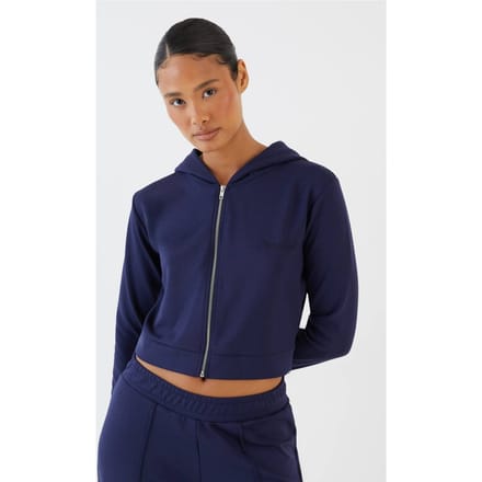 Dames Dsgn Studio Superzachte Boxy Hoodie Met Rits | Marineblauw | Maat: Medium