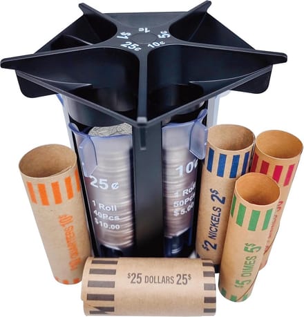 Muntensorteerbuis voor Cents tot Dollars - 5-in-1 Wisselsorteermachine