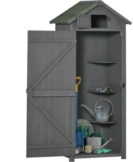ApexArte® Tuinkast Hout - Grijs
