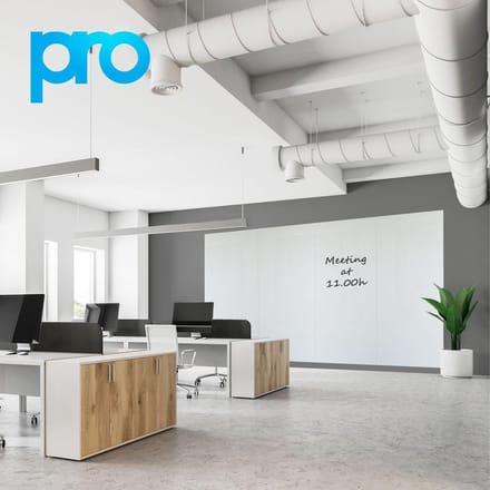 Rocada Whiteboardwand 200x400 cm (4 panelen) - PRO - Polyester coating