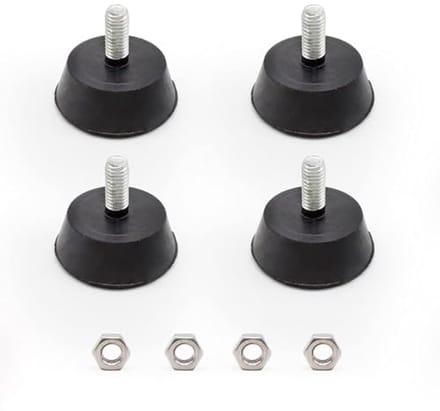 Rubberen voetjes voor meubels - Schroefbare buffertjes M6 x 16 mm