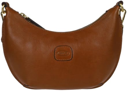 BRIC'S Leren Schoudertas Volterra Mini Luna Bag Tobacco Bruine