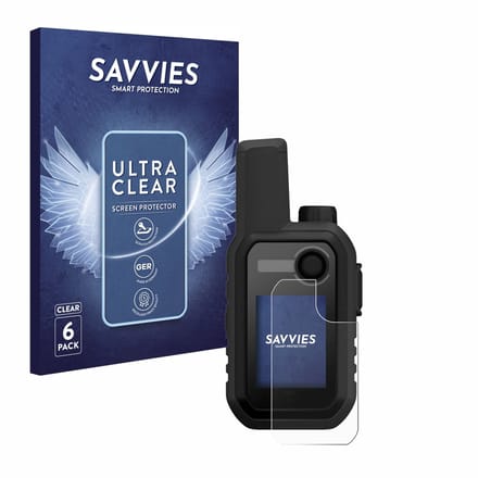 Savvies - Screenprotector voor Garmin Alpha 10 K - Folie Beschermfolie transparant 6 Stuks