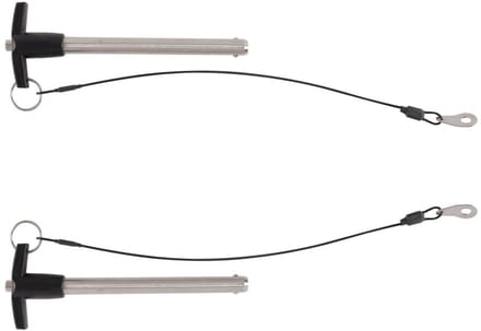 Dailygoods - Set van 2 T-greep Borgpennen voor Snelontgrendeling 100 mm