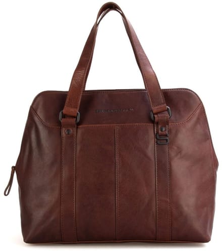 Leren Schoudertas - 10 inch - Lilybeth - Donkerbruin