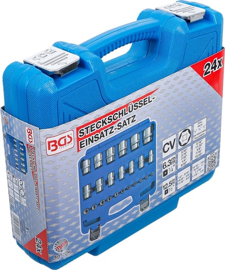 BGS Doppenset zeskant 1/4 en 1/2 inches 24 delig