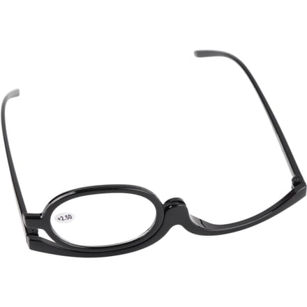 Lunettes de Maquillage Grossissantes pour Femmes Élégantes à Verres Rabattables Lunettes de Lecture Cosmétiques avec Étui +2.50 gray
