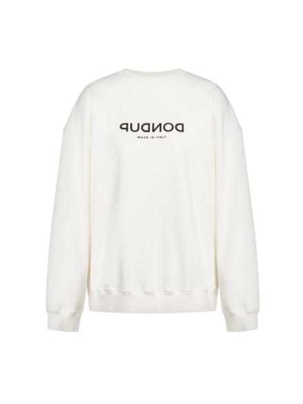 Vrouwenkappen Dondup - over sweatshirt in diagonale sweatshirt - wit