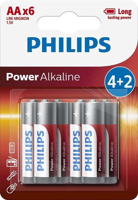 Philips Power Alkaline Batterij LR6P6BP/10