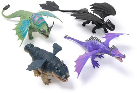 Spin Master Basis Drakenfiguur Hoe Tem Je Een Draak 4 Assorti Geassorteerd Paars