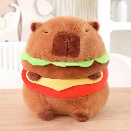 Capybara Hamburger Pluche Knuffel 23 cm – Capibara