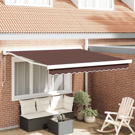 vidaXL - Luifel - automatisch - uittrekbaar - 300x250 - cm - bruin