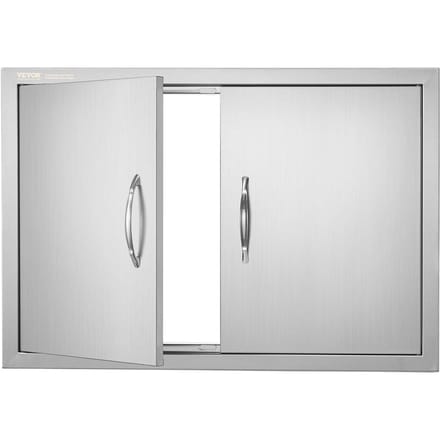 Porte d'accès pour îlot BBQ 774x533 mm Porte de cuisine extérieure Acier inoxydable