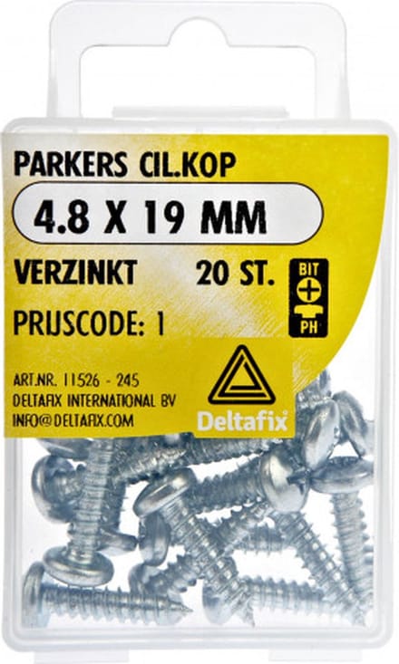 Spaanplaatschroeven Cilinderkop Pozidriv Verzinkt 4.8x19mm