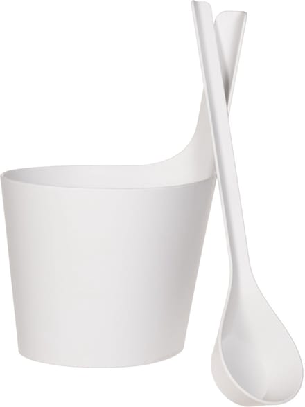 Rento Pisara Design Sauna emmer en lepel - Wit
