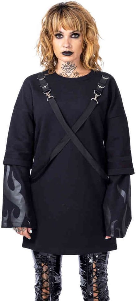 Heartless - Flamethrower Longsleeve top - L - Zwart