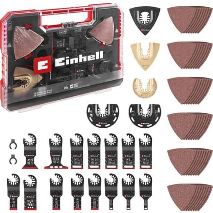 Einhell 708170 XXL -CASE Multitool toebehorenset Aluminiumoxide, Chroom-vanadium staal, BiM, HCS, HM 40 mm 1 set(s)