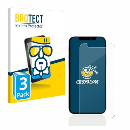 Screenprotector 3 Stuks voor Apple iPhone 12 mini Beschermglas transparant