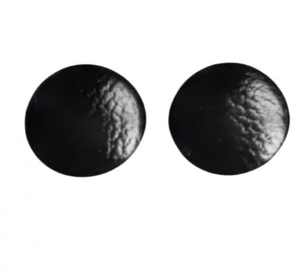Allergievrij oorbellen- Zwart leer 1.5 cm