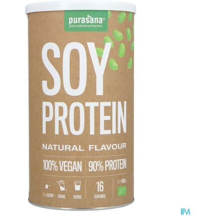 Purasana Vegan Proteïne Soja 90% Naturel Smaak 400g