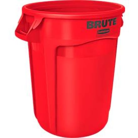 Rubbermaid Brute-afvalbak, rond, Ø 560 x H 690 mm, 121 l, kunststof, rood