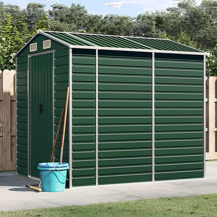 vidaXL - Tuinhuis - Groen - 191x215x198 - cm - Gegalvaniseerd - Staal