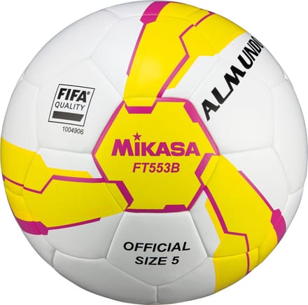 Mikasa FT551B-YP FIFA Quality Ball FT551B, Unisex, Wit, Bal naar voetbal, maat: 5