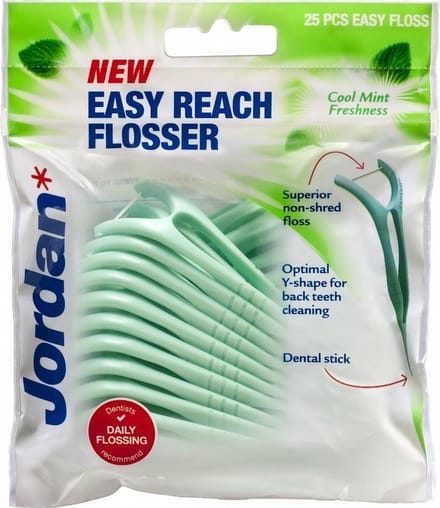 6x Jordan Easy Reach Flosser 25 stuks - Voordeelverpakking