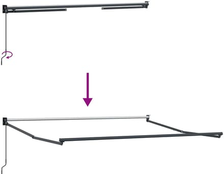vidaXL - Uitschuifbare - luifel - Taupe - 3 - x - 2,5 - m