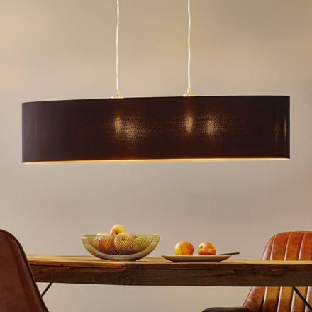 EGLO Sjieke textiel hanglamp Lecio, goud-zwart
