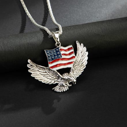 Geschilderde Amerikaanse Vlag Arend Hanger Ornament gray