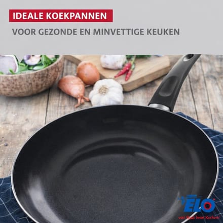 Set van 2 pannen 24 en 28 cm keramisch zonder PFAS en 2 deksels Elo Prima Cucina