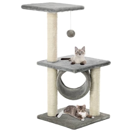vidaXL - Kattenkrabpaal - met - sisal - krabpalen - 65 - cm - grijs