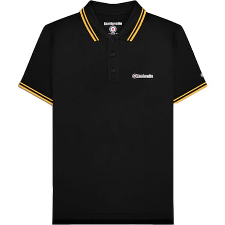 Lambretta Heren Twin Tip Poloshirt (Wit/Zwart/Goud)