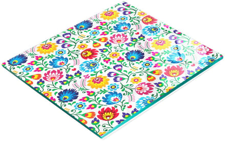 Multifunctionele decoratieve keukenplank met gehard etnisch patroon 60x52 cm
