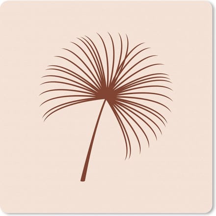 Muismat 20x20 cm - Mousepad Zomer - Plant - Pastel - Muismatten