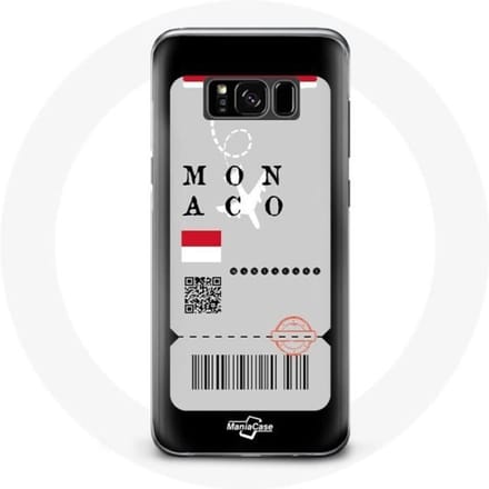 Coque - Samsung - Galaxy S8 - Souple - Billet d'avion Monaco - Protection