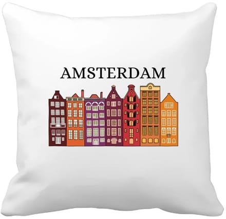 Akyol - amsterdam Kussen hoes - Amsterdam - amsterdammers - de echte amsterdam liefhebbers - rijtjeshuizen - 40 bij 40 cm