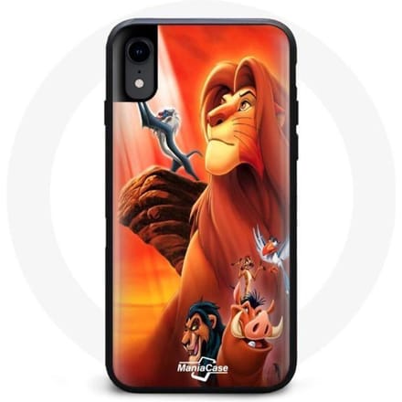 Coque - Maniacase - Iphone X - Lion roi Simba - Souple - Noir noir