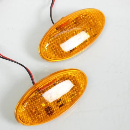 Clignotant œil de chat orange à LED pour auto moto scooter quad feu décoratif