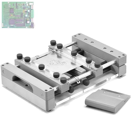 PCB Stencil Printer - Soldeerpasta Printer - Elektronica Assemblage - Verstelbaar Positioneringssysteem - 250 x 250mm - Zilver