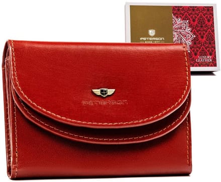 Peterson - Klassieke Damesportemonnee - Leren - Drukknop - RFID Blocking