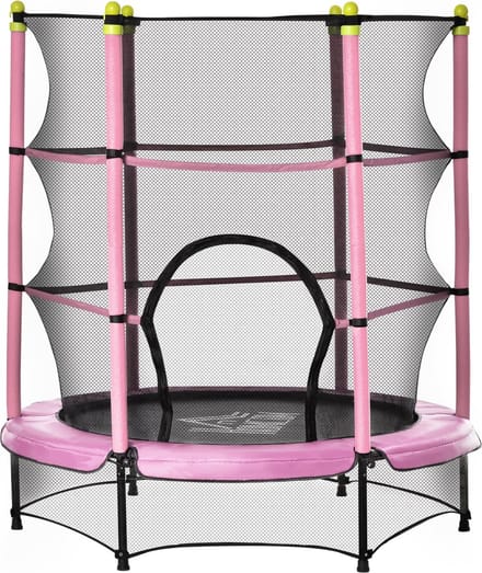Kindertrampoline met veiligheidsnet - trampoline - speelgoed - roze - Ø140 cm