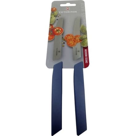 Victorinox Swiss Modern tomaat en worstmes - 2-delig - Blauw