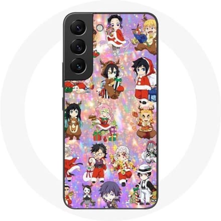 Coque pour Samsung Galaxy S21 FE Demon slayer merry christmas affiche le cadeau de noël