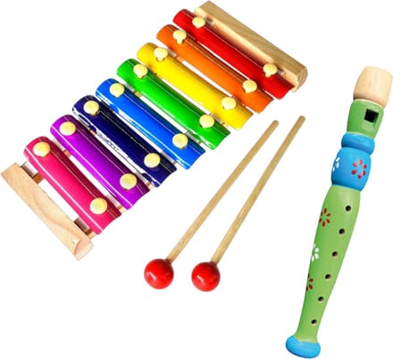 Jobber Toys Muziekinstrumenten Set Kinderen - Xylofoon en Fluit - Hout