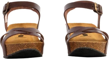 So Final leren sandalen met sleehak