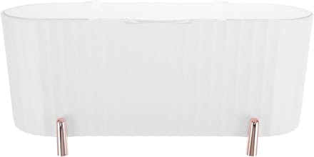 Cosmetica Opberger - Make-up Organizer - Bureau Badkamer - Transparant Zichtbaar - 20.5 cm Lengte - Wit