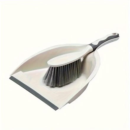 Draagbare Mini Bezem en Stoffer Set voor Huis Kantoor Bureau Schoonmaakborstel white