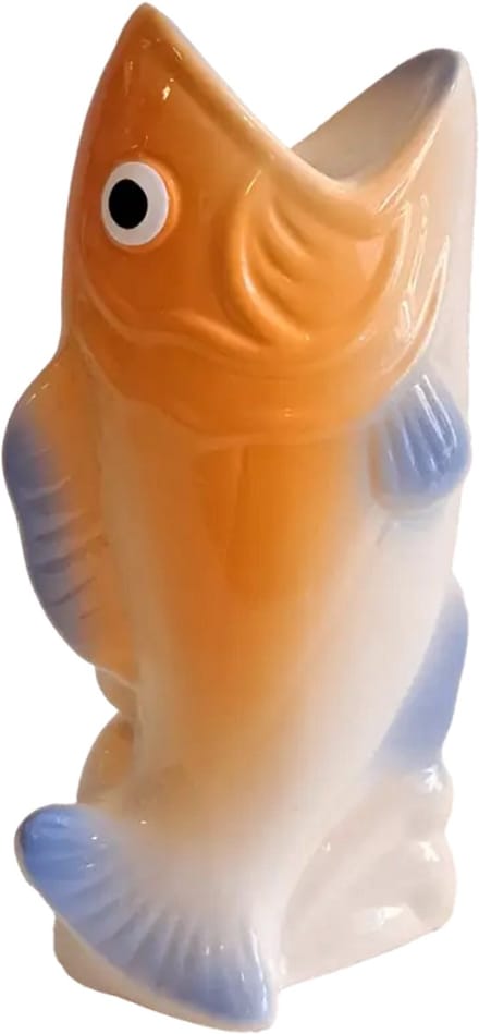 Kitsch Kitchen kandelaar vis oranje/blauw